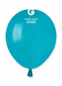 Funny Balloons Usa Latex Balloons A50: #068 Turquoise 056815 Standard Color 5 In