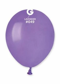 Funny Balloons Usa A50: #049 Lavender 054910 Standard Color 5 In Latex Balloons