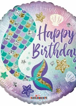 Funny Balloonsusa Birthday Mermaid Holographic 16119-18