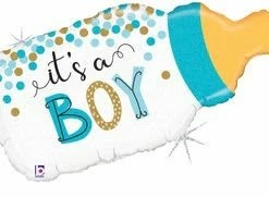 Funny Balloonsusa It's A Boy Glitter Holographic 25136 Foil Balloons