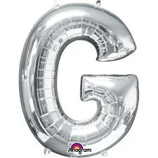 Funny Balloonsusa Silver G Giant Letter 3295801 - 34 In Foil Balloons
