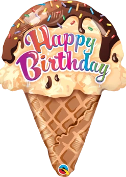 Funny Balloonsusa B'Day Waffle Cone 16400