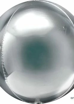 Funny Balloons Usa Foil Balloons Orbz Jumbo Silver 3910199