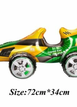 Funny Balloonsusa Green Racing Car 12017 Foil Balloons