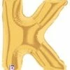 Funny Balloons Usa Gold K Letter 14911G - 7 In Foil Balloons