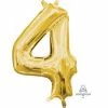 Funny Balloonsusa 4 Gold 3308301 - 14 In Foil Balloons
