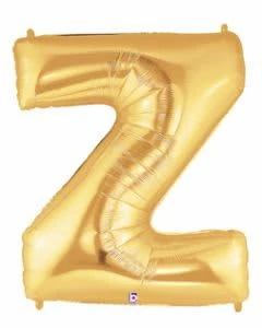 Funny Balloons Usa Gold Z Letter 14927G - 7 In Foil Balloons