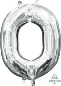 Funny Balloonsusa Silver O Letter 3304011 - 16 In