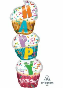 Funny Balloonsusa Stacked Cupcake 3798301 Foil Balloons