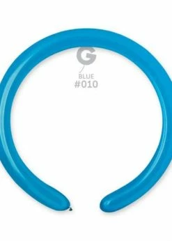 Funny Balloons Usa D4: #010 Blue 551006 Standard Color 2/60 In Latex Balloons