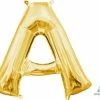 Funny Balloonsusa Gold A Letter 3301211 - 16 In