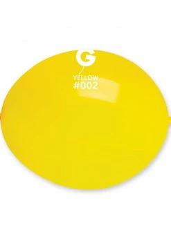 Funny Balloons Usa Latex Balloons GL6: #002 Yellow 060218 - 6 In