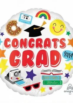 Funny Balloons Usa Congrats Grad Fun Icons 39349 Foil Balloons