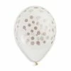 Funny Balloons Usa GS120: #000 Crystal Clear Rose Gold Confetti 924640