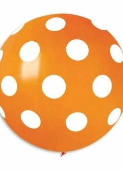 Funny Balloons Usa G220P: #004 Orange Polka Dot 314373 Latex Balloons