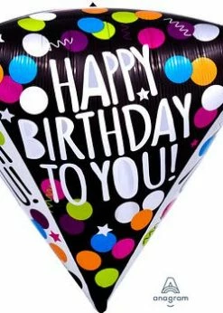 Funny Balloonsusa Happy Birthday Black & White 35167