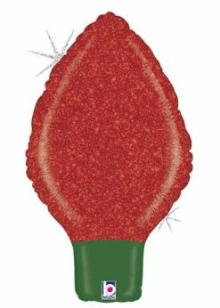 Funny Balloonsusa Christmas Red Light Holiday Bulb 35609 Foil Balloons