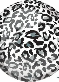 Funny Balloons Usa Snow Leopard Animal Print Orbz 4241301 Foil Balloons