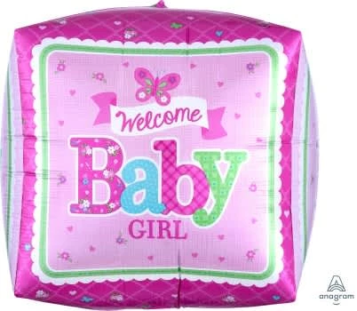 Funny Balloonsusa Foil Balloons Welcome Baby Girl Butterfly Cubez 30691 - 16 In 3 Funny Balloonsusa Foil Balloons Welcome Baby Girl Butterfly Cubez 30691 - 16 In