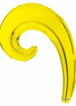 Funny Balloonsusa Yellow Kurly Wave 19997-DCF Foil Balloons