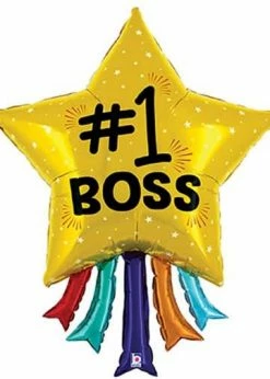 Funny Balloons Usa #1 Boss Star & Streamers 25141 Foil Balloons