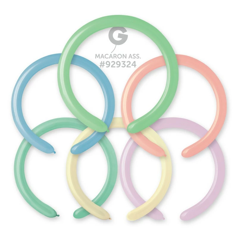 Funny Balloons Usa D4: Macaron Ass 933864 Standard Color 2/60 In Latex Balloons 3 Funny Balloons Usa D4: Macaron Ass 933864 Standard Color 2/60 In Latex Balloons