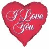 Funny Balloonsusa Foil Balloons I Love You Script Red 52229