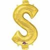 Funny Balloonsusa $ Symbol Gold 3524001 - 16 In Foil Balloons