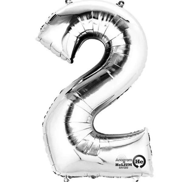 Funny Balloonsusa 2 Silver 3307801 - 14 In 3 Funny Balloonsusa 2 Silver 3307801 - 14 In