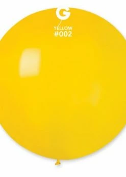 Funny Balloons Usa Latex Balloons G30: #002 Yellow 329728 Standard Color 31 In
