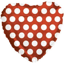 Funny Balloonsusa White Dots On Red Heart 214017