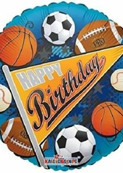 Funny Balloonsusa Happy Birthday Sports 19285 - 18 Foil Balloons