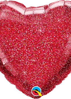 Funny Balloons Usa Glittergraphic Red Heart 889506