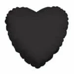Funny Balloonsusa Black Heart 34107-18 In