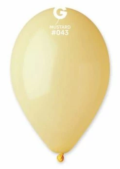 Funny Balloons Usa G110: #043 Mustard 114300 Standard Color 12 In Latex Balloons