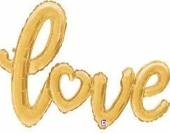Funny Balloons Usa Love With Heart Gold 35719