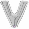 Funny Balloons Usa Silver V Letter 14923S - 7 In Foil Balloons