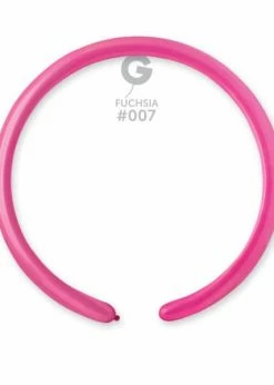 Funny Balloons Usa Latex Balloons D2: #007 Fuchsia 210705 Standard Color 1/60 In