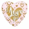 Funny Balloons Usa Foil Balloons Golden Hearts I Love You 16226 - 36