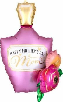 Funny Balloonsusa Happy Mother's Day Satin Bottle 4082801 Foil Balloons