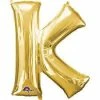 Funny Balloonsusa Gold K Letter 3303301 - 16 In Foil Balloons