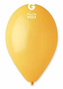 Funny Balloons Usa G110: #003 Yellow 110302 Standard Color 12 In