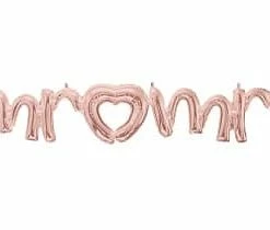 Funny Balloonsusa Mr & Mrs Rose Gold Script 39159