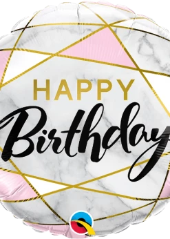 Funny Balloons Usa Gold And Marble Birthday 88125 Foil Balloons