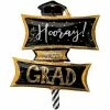 Funny Balloonsusa Hooray! Congrats Grad Sign 37196 Foil Balloons
