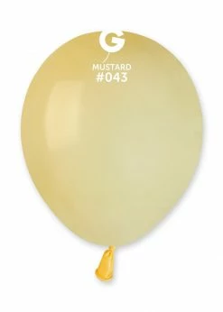 Funny Balloons Usa A50: #043 Mustard 054316 Standard Color 5 In Latex Balloons