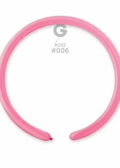 Funny Balloons Usa Latex Balloons D2: #006 Rose 210606 Standard Color 1/60 In