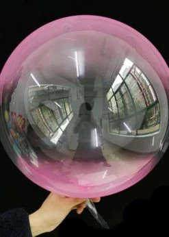 Funny Balloons Usa Bubbles Gradient Pink On Clear View Bubble Balloon 400739 - 24 In