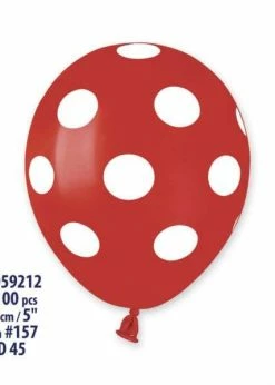 Funny Balloons Usa AS50: #045 Red Polka Dot 921373