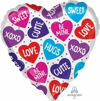 Funny Balloonsusa Candy Hearts & Dots 3641501 Foil Balloons 3 Funny Balloonsusa Candy Hearts & Dots 3641501 Foil Balloons